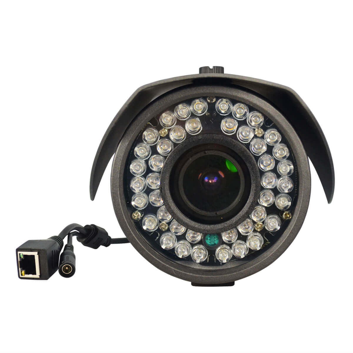 Camara Bazuca IP, 1.3Mp, lente varifocal, 42 LED, 10-15m IR, PoE