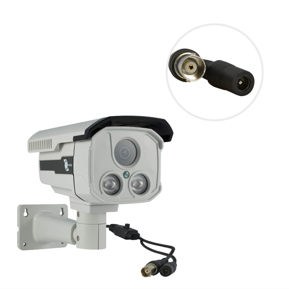 Camara Bazuca IR, 1/3 SONY CMOS, 1000TVL, lente 6mm, 2 LED Array, IP66