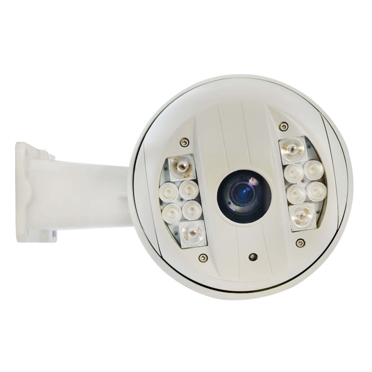Camara tipo domo PTZ IP, Sensor Sony CCD, 2Mp, 12 LEDs, 100m IR, PoE