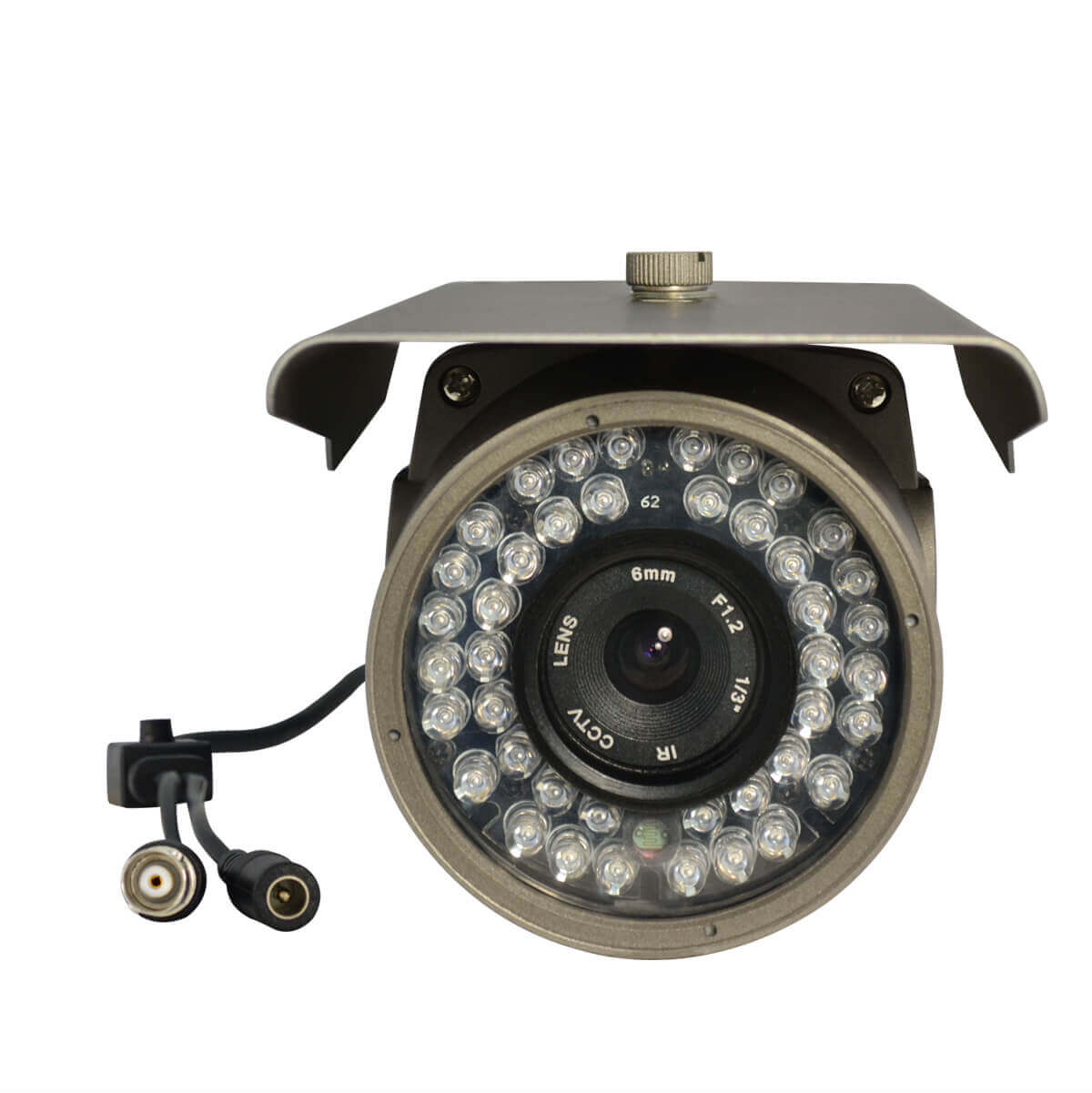 Camara tipo bazuca, 1/3 CCD SONY 700 TVL, lente 6mm, Menu OSD, 42 LEDs.