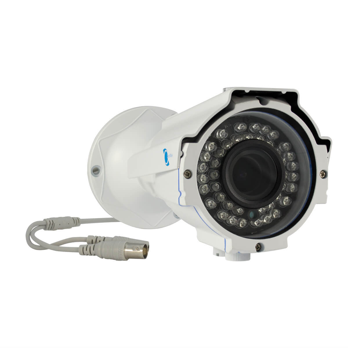 Camara tipo bazuca, Sensor CMOS, 1200TVL, 42pzs LEDs, 40m IR