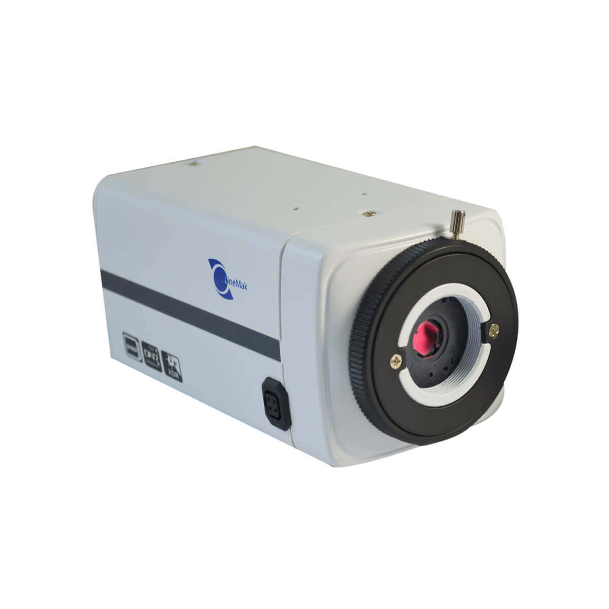 Camara IP tipo box, 1/3 CMOS con sensor dual-core 32bit DSP(TI Davinci DM365), 1.3MP, PoE, Lente 12mm