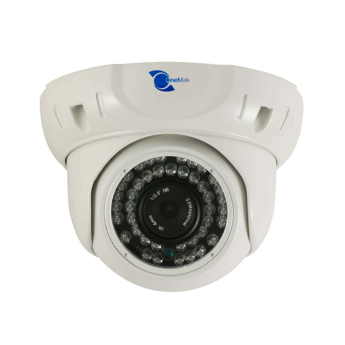 Camara IP tipo domo, 1/2.5 CMOS con sensor dual-core 32bit DSP(TI Davinci DM368)PoE, lente 4mm