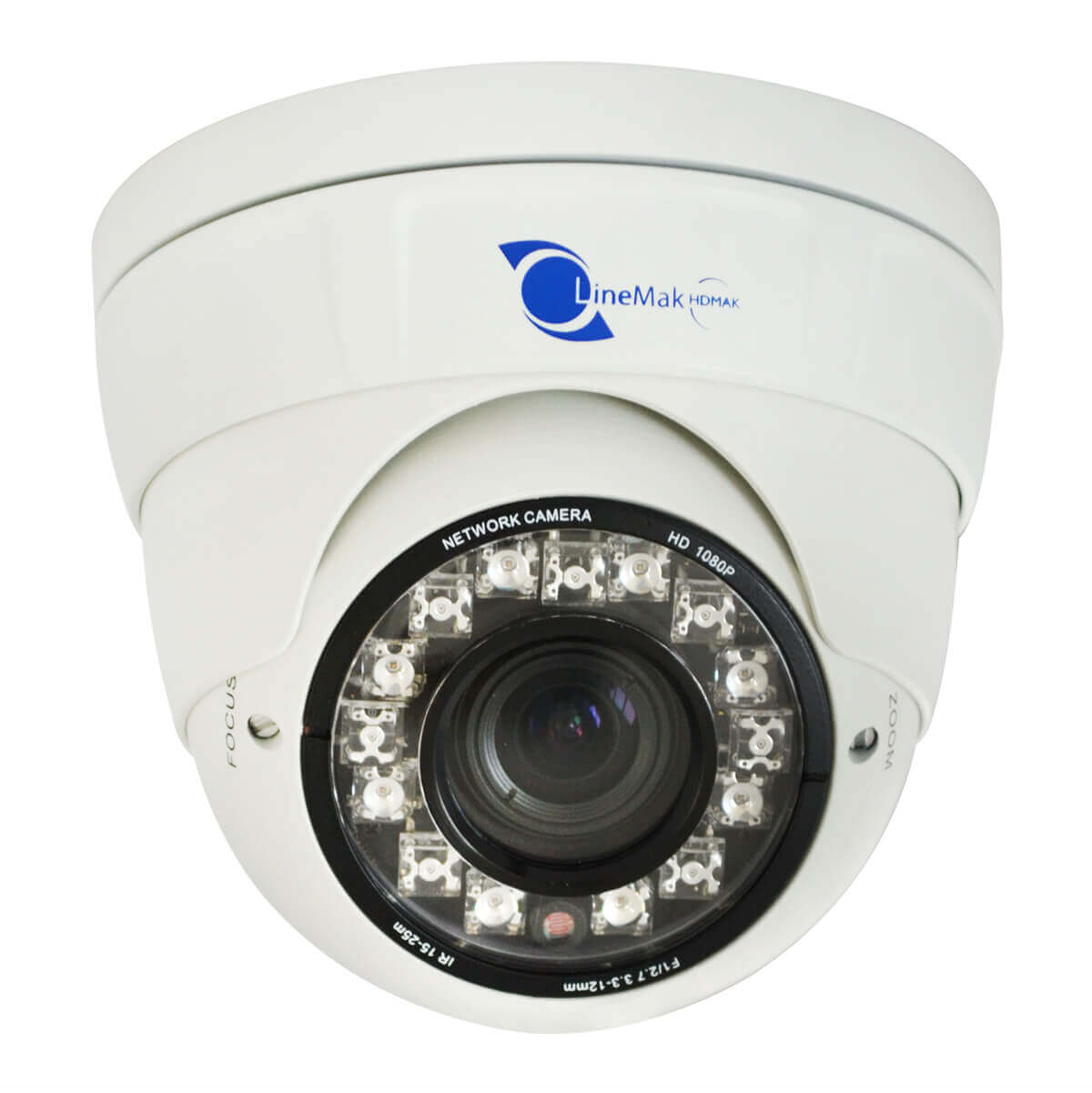 Camara domo IP, Sensor Sony CCD 1/2.8, 2Mp, 15 LEDs, 15m~25m IR, PoE