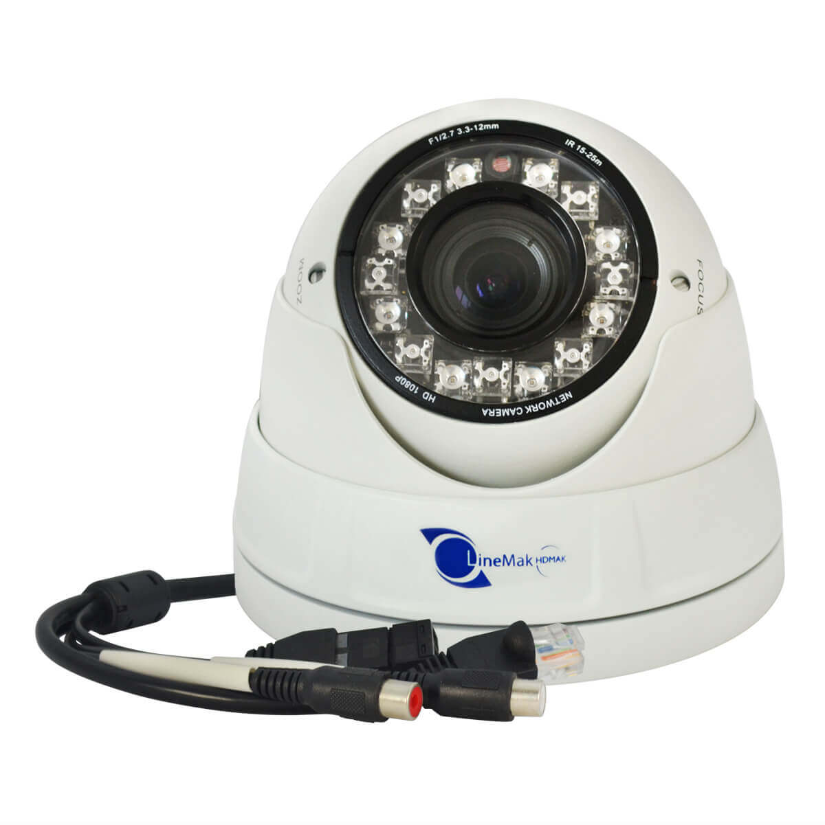 Camara domo IP, Sensor Sony CCD 1/2.8, 2Mp, 15 LEDs, 15m~25m IR, PoE