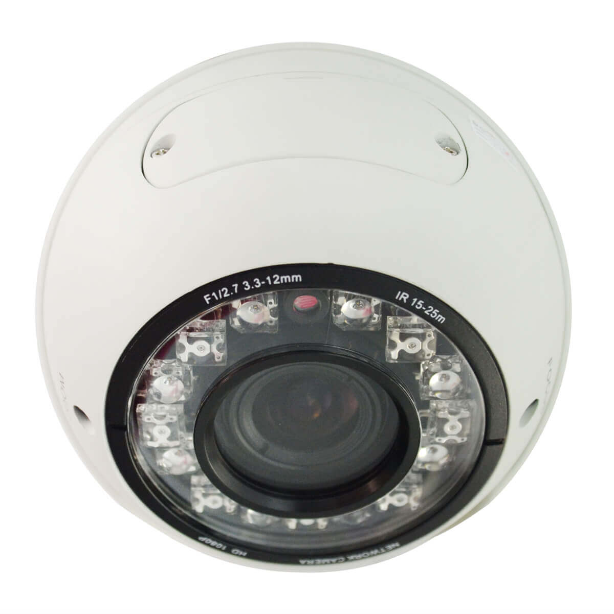 Camara domo IP, Sensor Sony CCD 1/2.8, 2Mp, 15 LEDs, 15m~25m IR, PoE