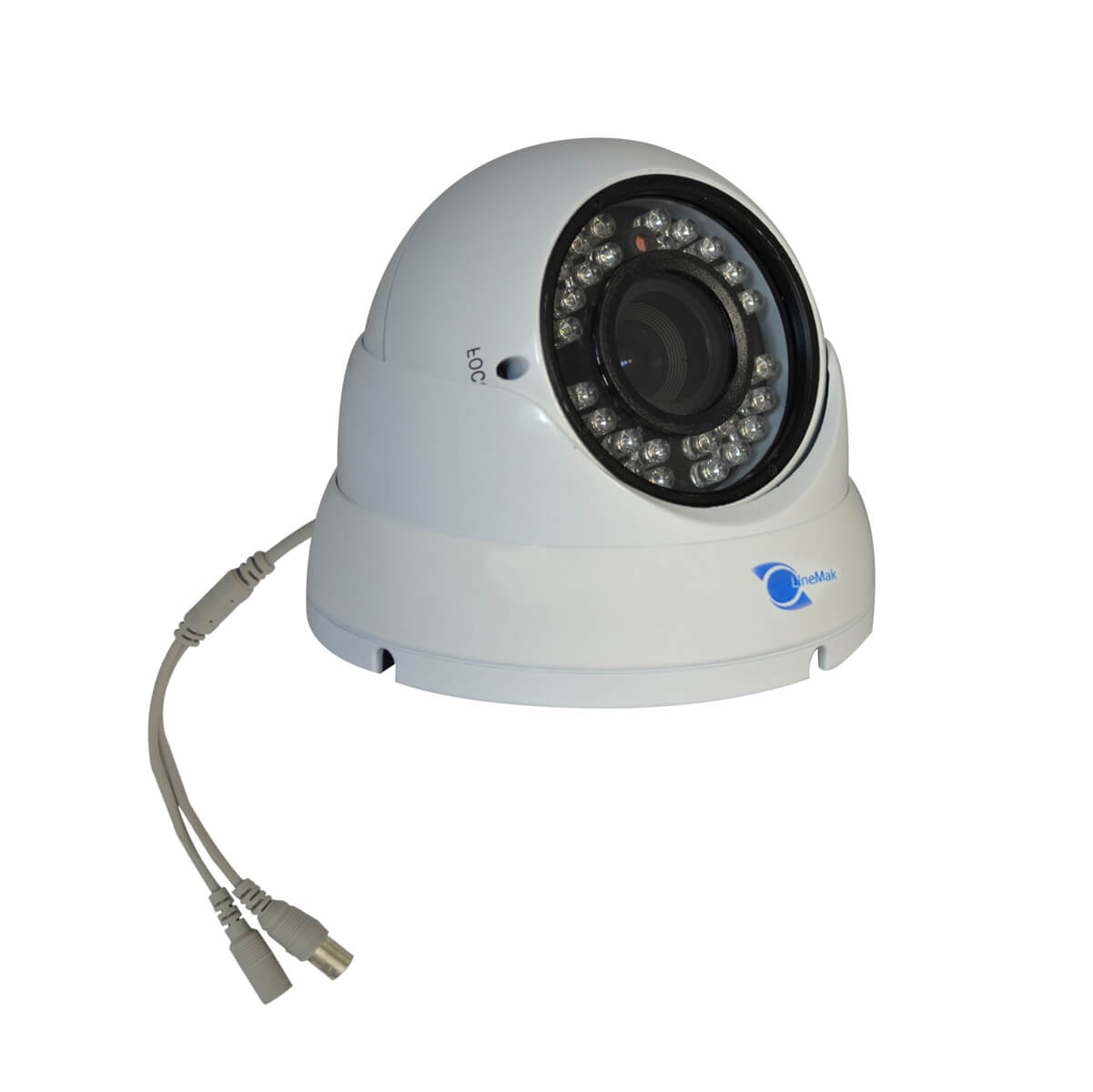 Camara tipo domo, Sensor CMOS 1/3, resolucion 600TVL, 24 LEDs, 30m IR