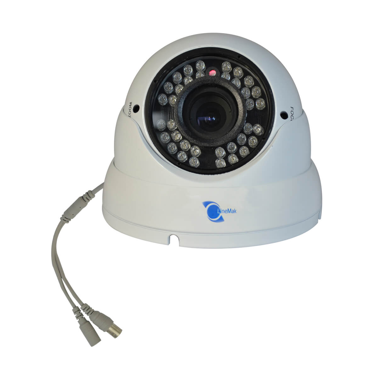 Camara tipo domo, Sensor CMOS 1/3, resolucion 600TVL, 24 LEDs, 30m IR