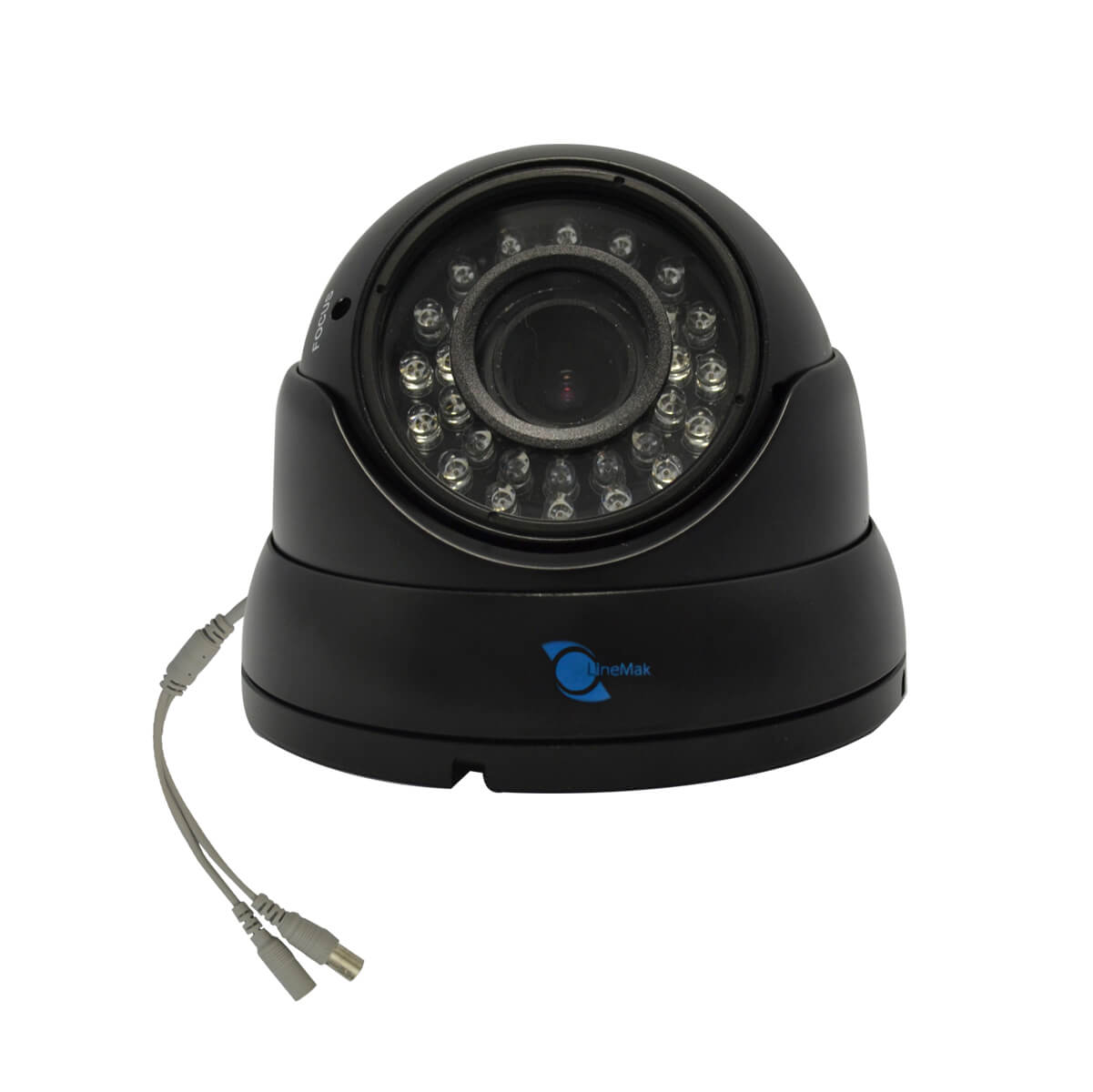 Camara tipo domo, Sensor CMOS 1/3, resolucion 600TVL, 24 LEDs, 30m IR