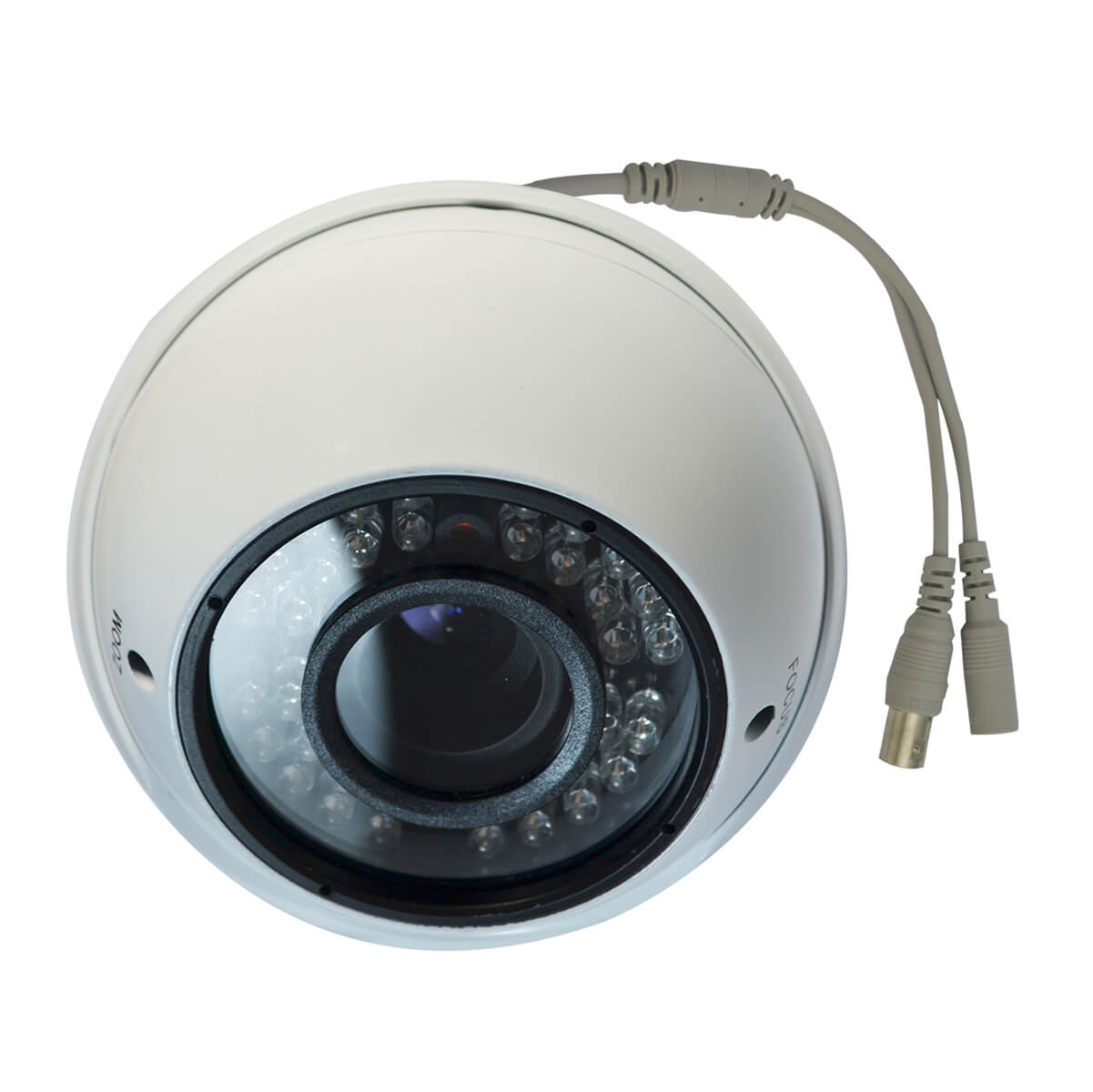 Camara tipo domo, Sensor CMOS 1/3, resolucion 600TVL, 24 LEDs, 30m IR