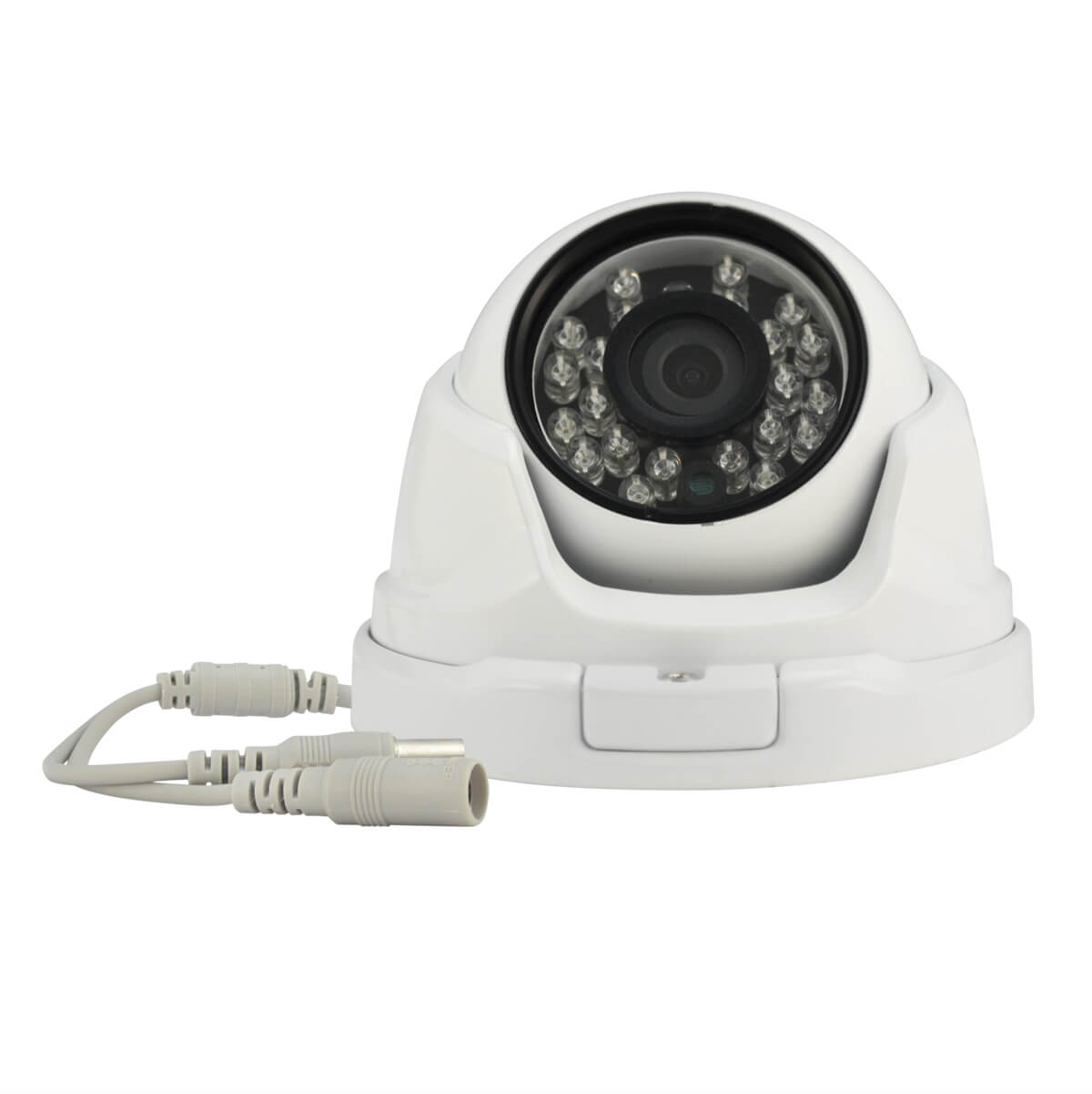 Camara tipo domo, Sensor HDIS CMOS 1/2.8, 1200TVL, 24 LEDs, 20m IR