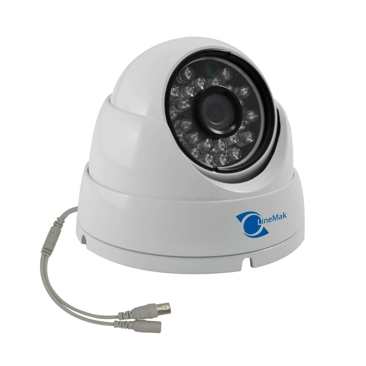 Camara tipo domo, Sensor Sony CCD 1/3, 700TVL, 24 LEDs, 20m IR, UTC