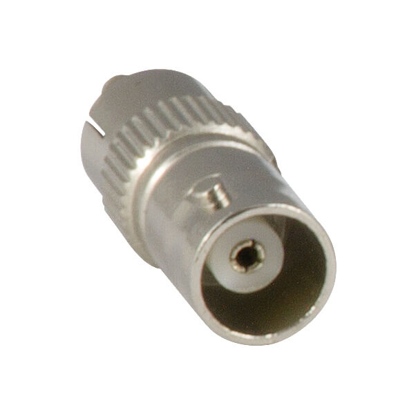 Conector de BNC hembra a RCA macho, en acero inoxidable