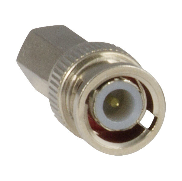 Conector de RG6 a BNC enroscable, en acero inoxidable