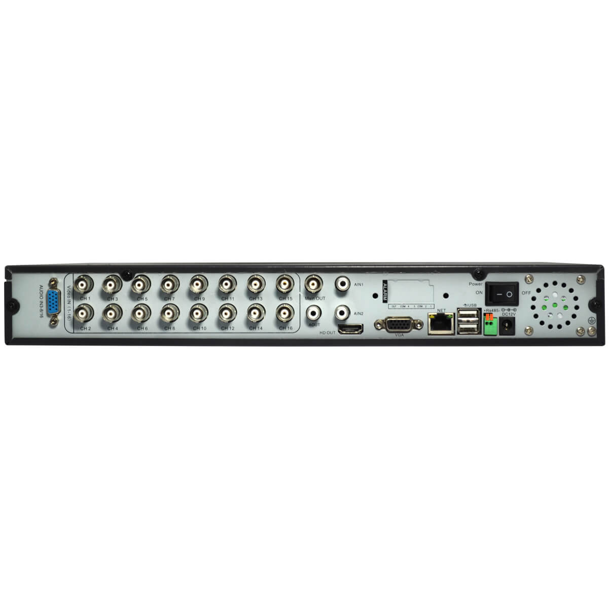 DVR 16Ch, H264 Salidas VGA/BNC/HDMI, Audio 8in/1out, 960H