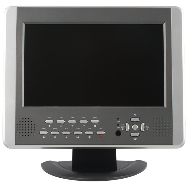 DVR, 4-Ch de video, 2-Ch de audio, 120fps, pantalla LCD, H264