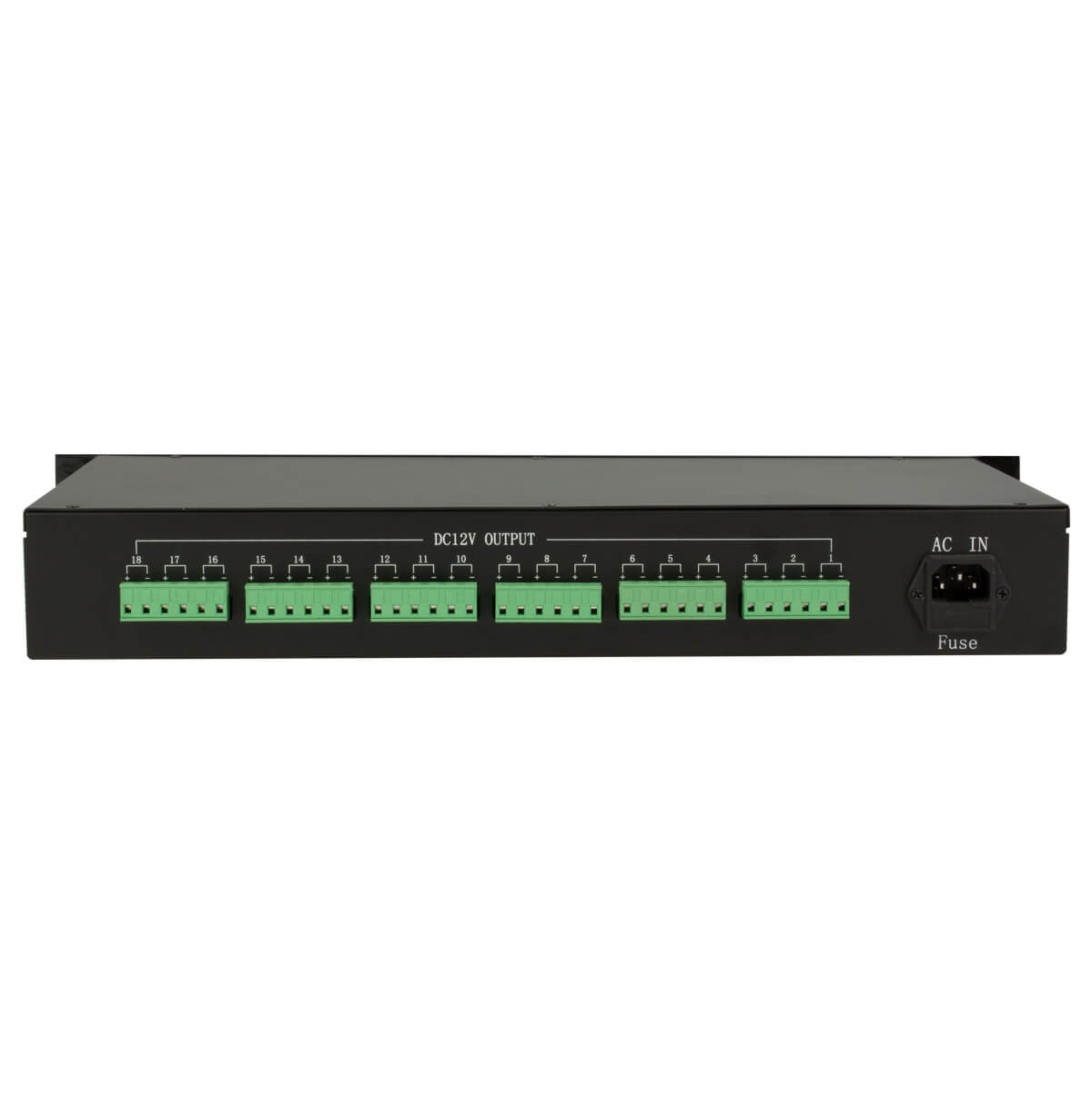 Fuente de poder centralizada, 9 puertos, 12V~36V/10A DC