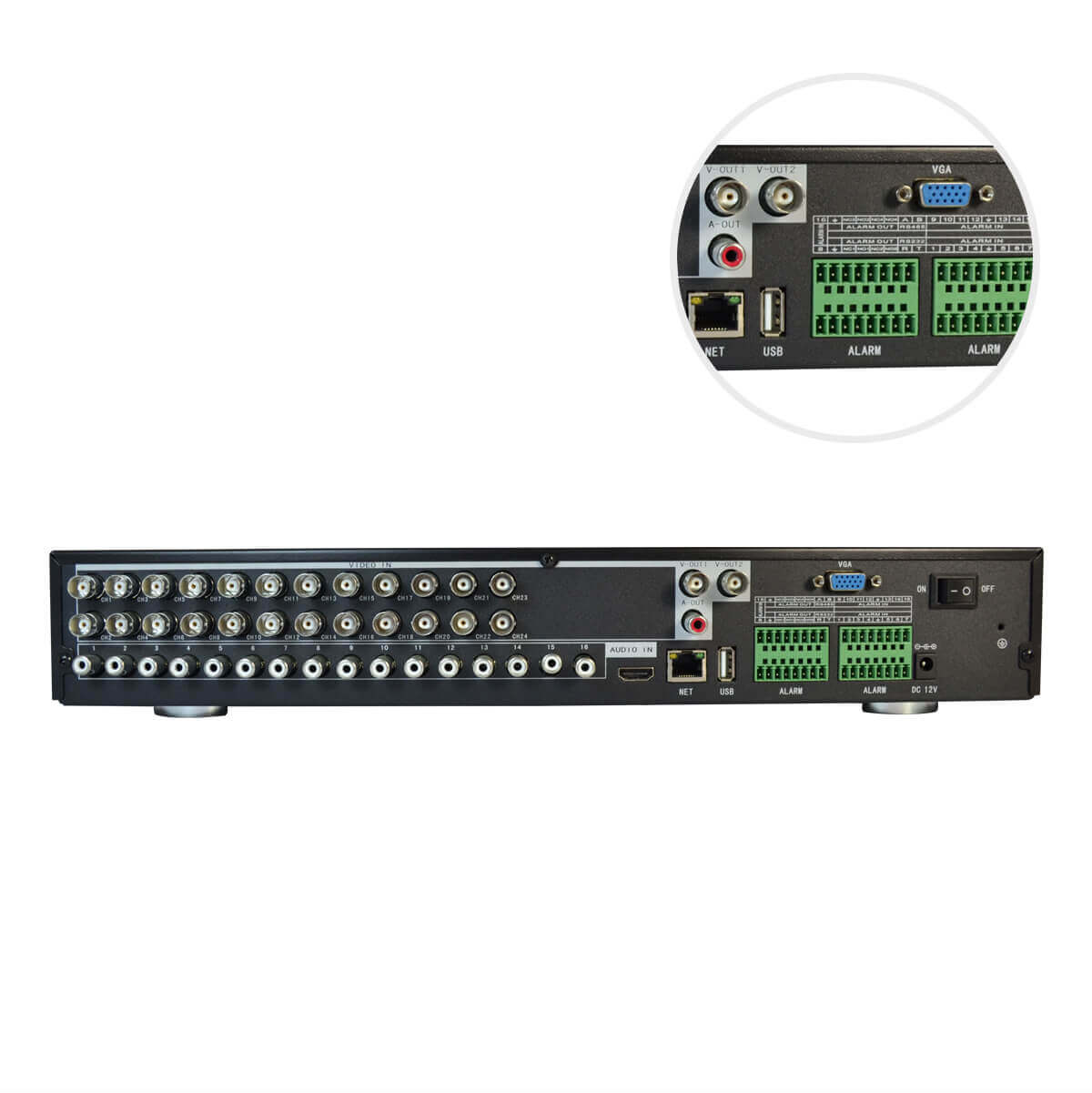 HVR 24 Canales, H264/G711A, 960H, BNC/VGA/HDMI, 3G/WIFI