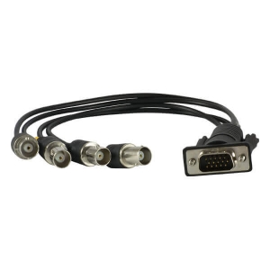 Cable extensor para tarjeta Geovision de 4 camaras, conectores 4 BNC / 1 VGA, color negro.