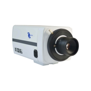 Camara IP tipo box, 1/3 CMOS con sensor dual-core 32bit DSP(TI Davinci DM365), 1.3MP, PoE, Lente 8mm