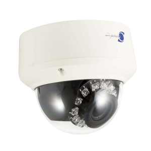 Camara domo IP, Sensor Sony CCD 1/2.8, 2Mp, 12 LEDs, 10m~15m IR, PoE