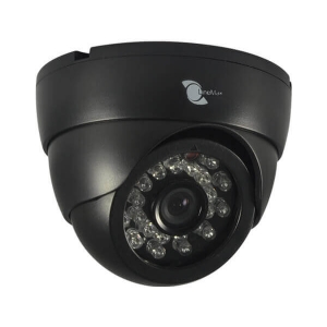 Camara para interiores tipo domo, 1/3 HD Sensor Digital 600TVL, lente de 3.6mm, 24 LEDs, negro