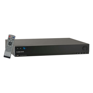 Video grabador digital HD-SDI 4 canales de video, Salida BNC, VGA, HDMI, Resolucuion D1, 720p, 1080p, Formato Grabacion H.264. Incluye mouse y control remoto