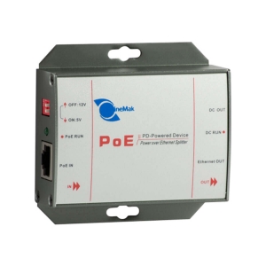 Splitter PoE un (1) canal,Norma IEEE 802.3af entre otras, 10BASE-T, 100BASE-TX(maximo 100m)