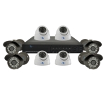Kit 8 cameras, HDIS CMOS Sensor, 900TVL, H264/G711A, D1/CIF resolution
